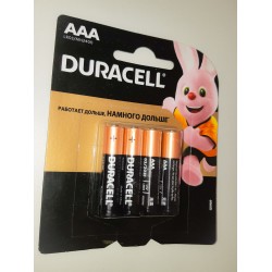 Батарейка DURACELL Alkaline, 1.5 В, LR03 (MN2400) BL4, размер AAA, 4шт